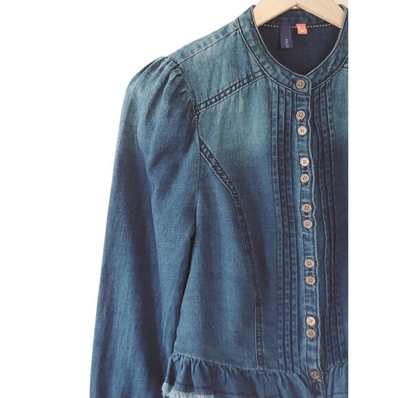 NEW Anthropologie Pilcro Slim Denim Button Down Top - Size 4 - Picture 10 of 10